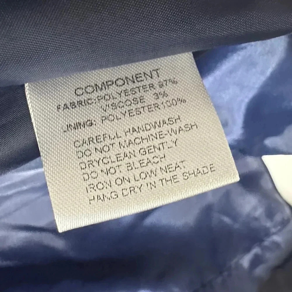 NEW MODFUL Womens Navy Blue Business Blazer Office Jacket Size Large L - Picture 5 of 5